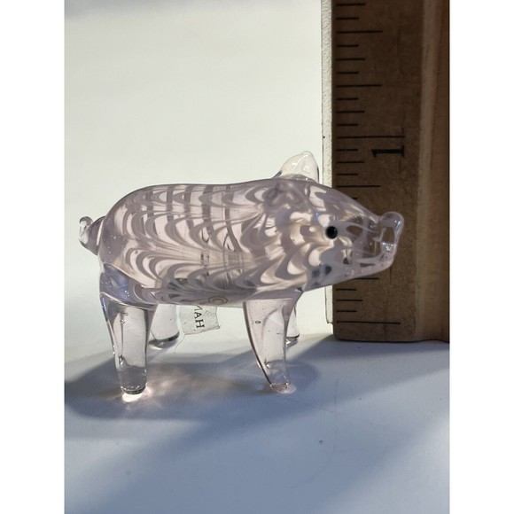 Set of 3 Lenox Art Glass Piggy Pigs Figurine - Picture 5 of 14